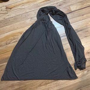 Wrapunzel charcoal grey t-shirt scarf stretchy head wrap tichel